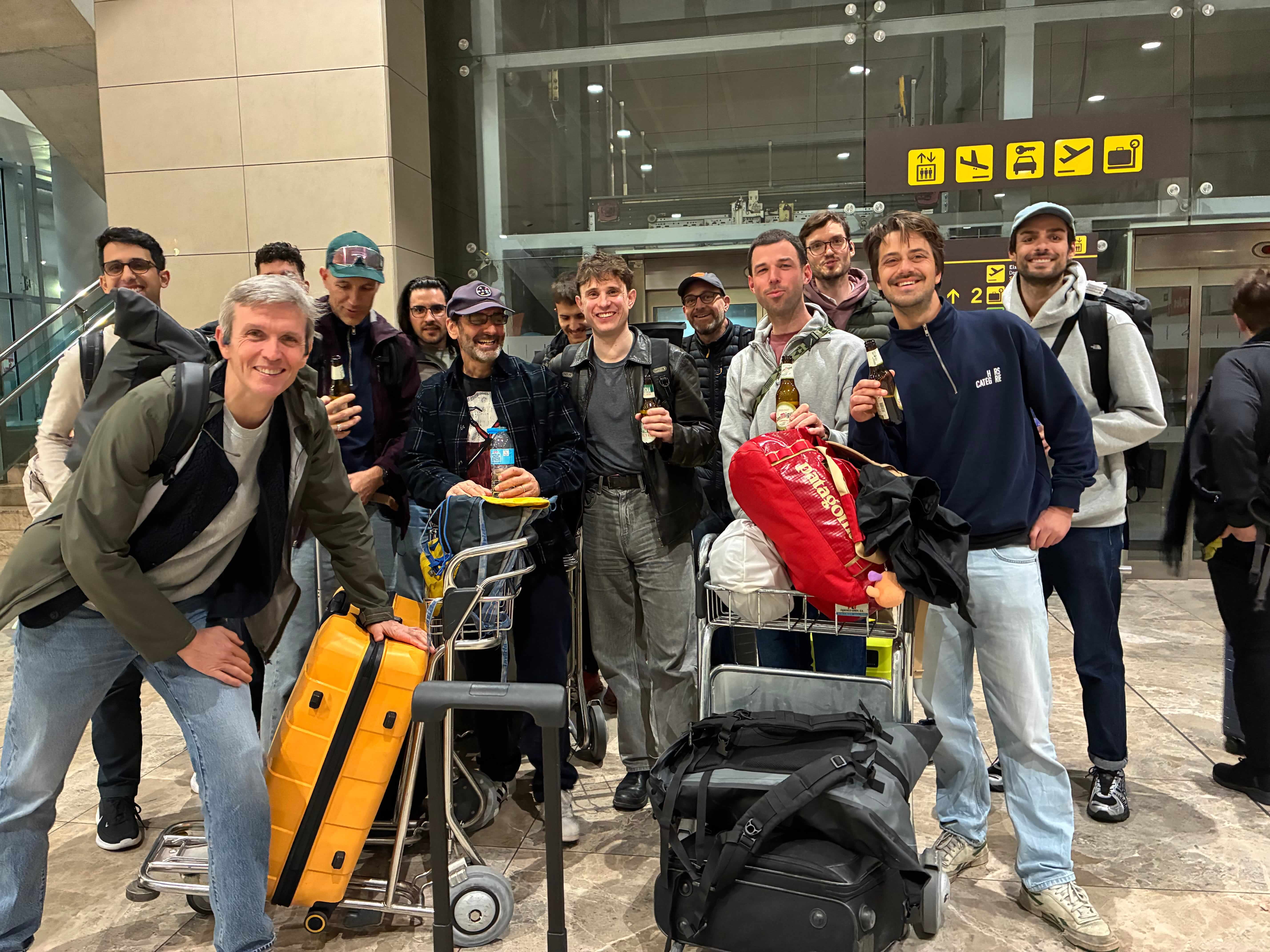 HC team at the airport departing for training camp