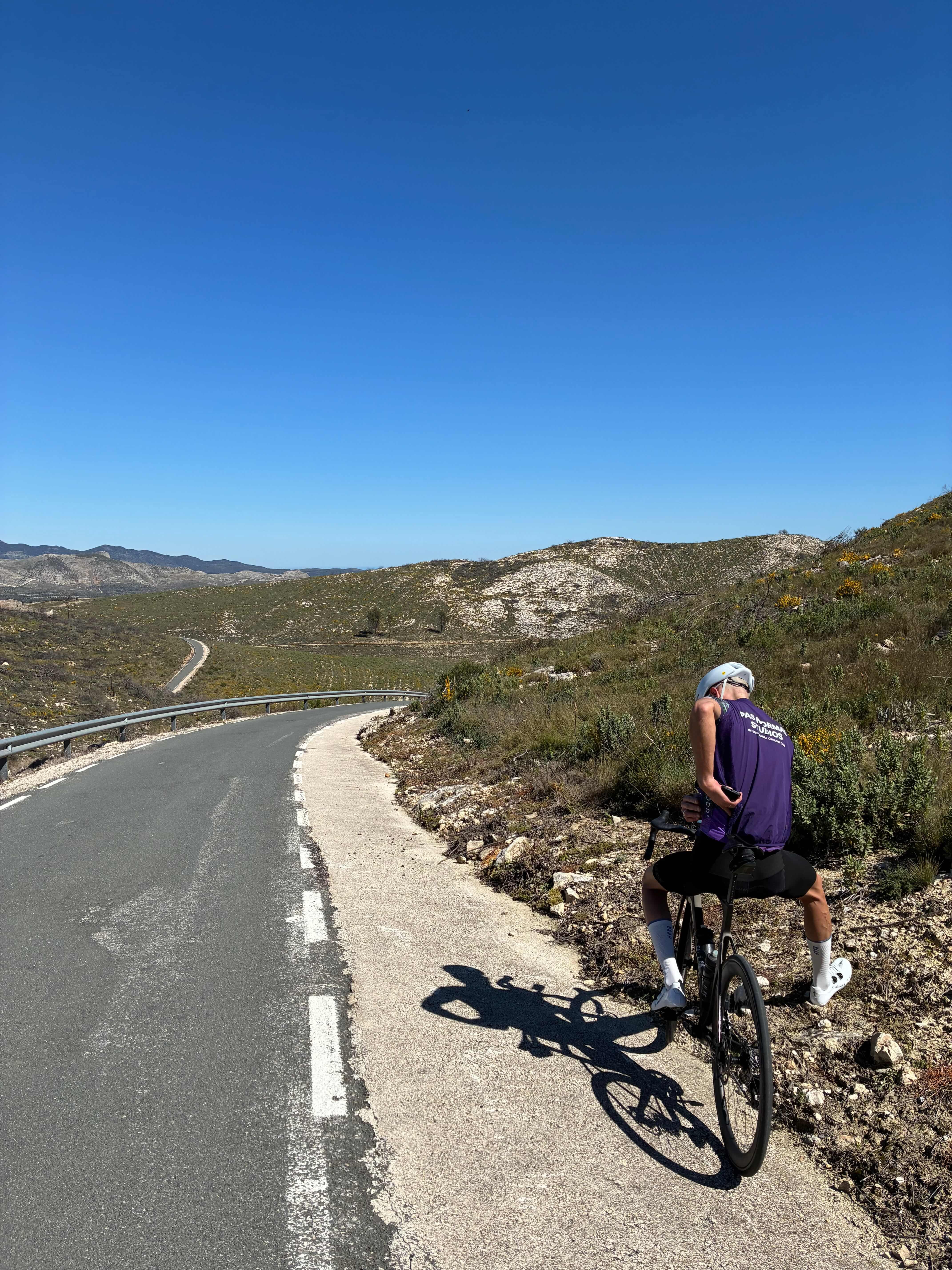 HC rider on Algarve road